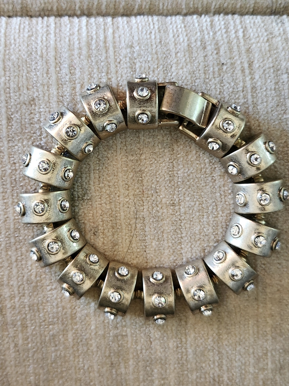 J. Crew Gold-Tone Crystal Accent Link Bracelet